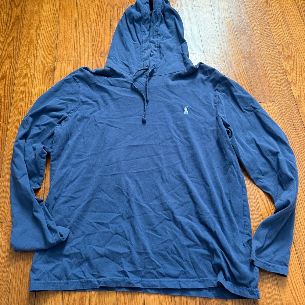 Ralph Lauren Blue Thin Hoodie size Medium